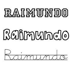 Dibujo del nombre Raimundo para imprimir y pintar
