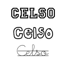 Dibujo del nombre para niños Celso
