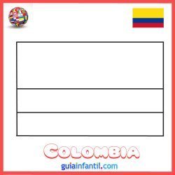 Bandera de Colombia para imprimir y pintar