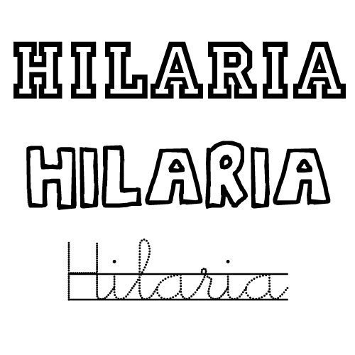 Dibujo del nombre Hilaria para colorear