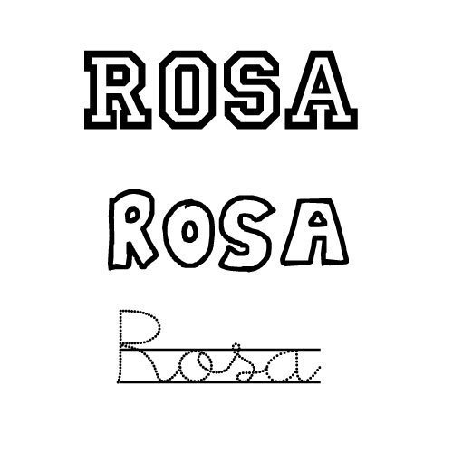 Dibujo del nombre Rosa para colorear