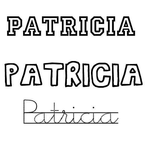 Dibujo Del Nombre Patricia Para Imprimir Y Pintar
