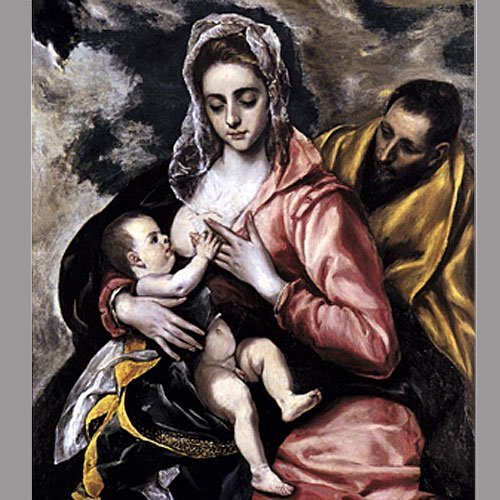 'La Sagrada Familia'. El Greco. Leche materna