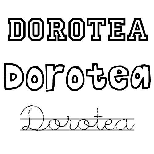 Dibujo del nombre Dorotea para imprimir y pintar