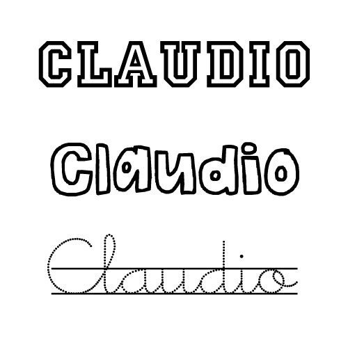 Dibujo para colorear del nombre para niños Claudio