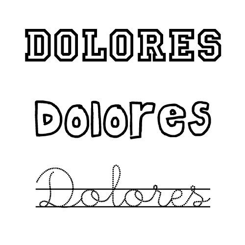 Dibujo del nombre Dolores para colorear