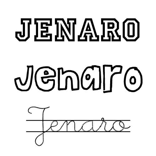 Dibujo para colorear del nombre Jenaro