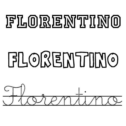 Dibujo del nombre Florentino para colorear