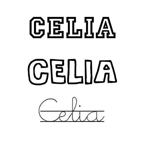 Dibujo del nombre Celia para colorear