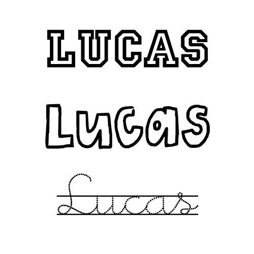 Dibujo para colorear del nombre Lucas