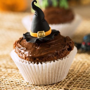 Muffins de bruja para Halloween