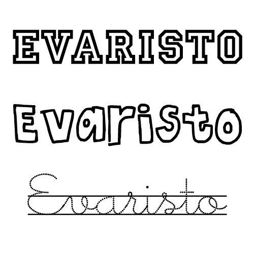 Dibujo del nombre Evaristo para colorear
