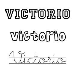 Dibujo del nombre Victorio para colorear