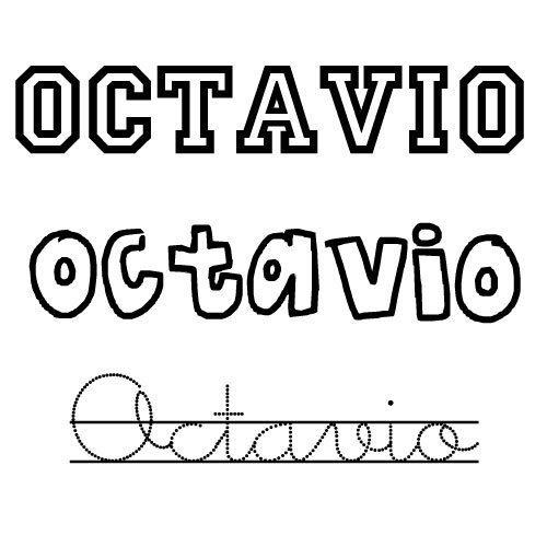 Dibujo del nombre Octavio para colorear