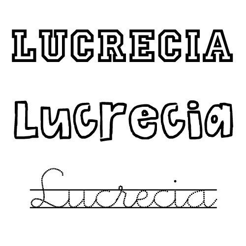 Dibujo del nombre Lucrecia para colorear