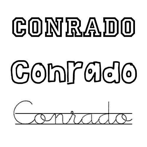 Dibujo del nombre Conrado para colorear