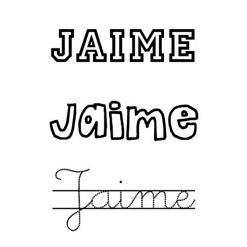 Dibujo para colorear del nombre Jaime