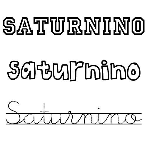 Dibujo para colorear del nombre Saturnino