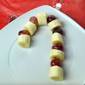 Bastón de caramelo de frutas. Recetas de Navidad