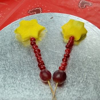 Estrella de Navidad con mango. Receta de postre