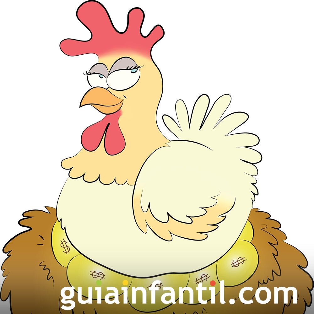 La gallina de los huevos de oro. Fábula infantil