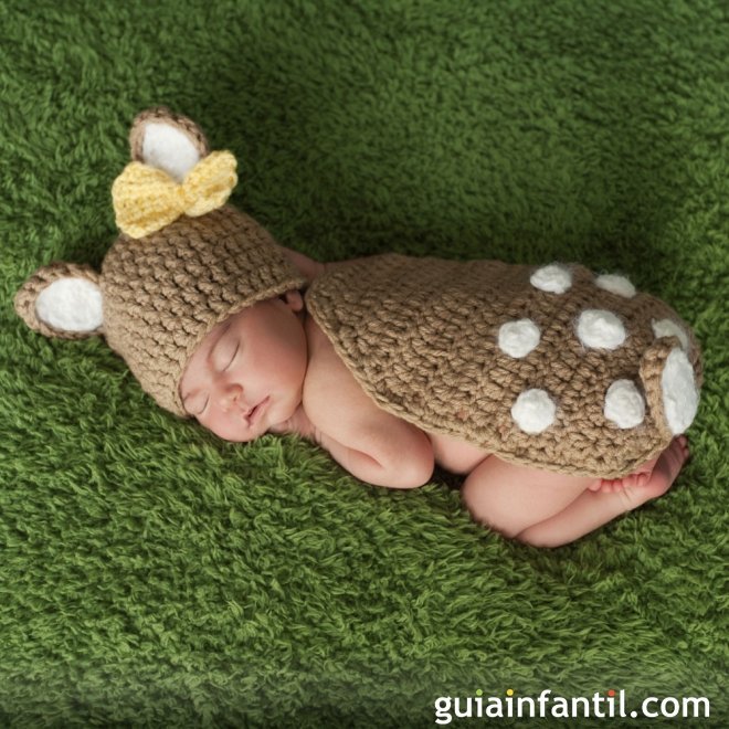 Absorbente Multiplicación ayudante Disfraz de ciervo hecho de punto para bebés