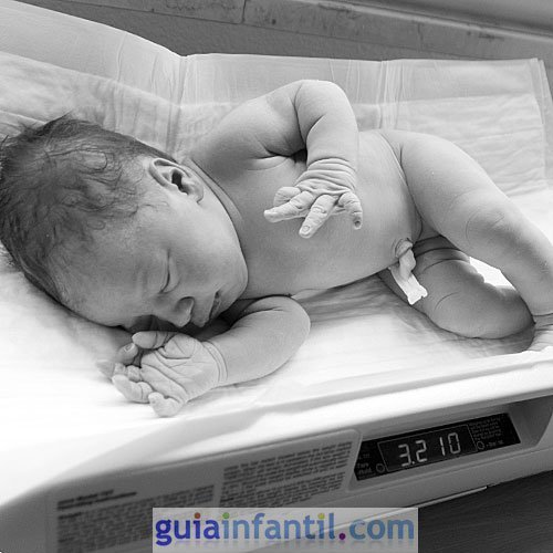Foto del bebé que acaba de nacer