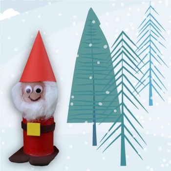 Papá Noel con rollo de papel higiénico