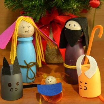 Belén de plástico reciclado