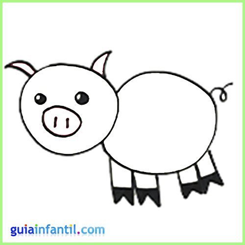  Detalle   imagen dibujos fáciles de cerdos