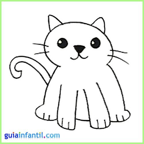 Dibujos de animales de la granja. Dibujo de un gato