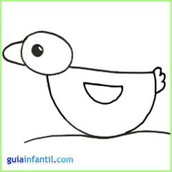 Dibuja un pato con los niños. Dibuja los animales de la granja
