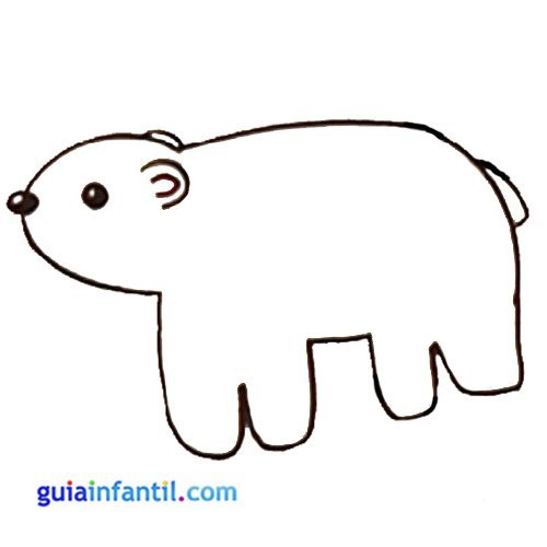 Dibujo de un oso para niños. Animales de la selva para colorear