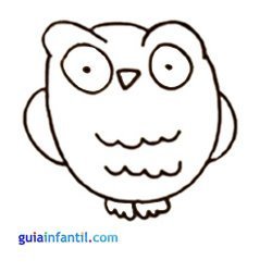 Búho para imprimir y colorear. Animales de la jungla para niños