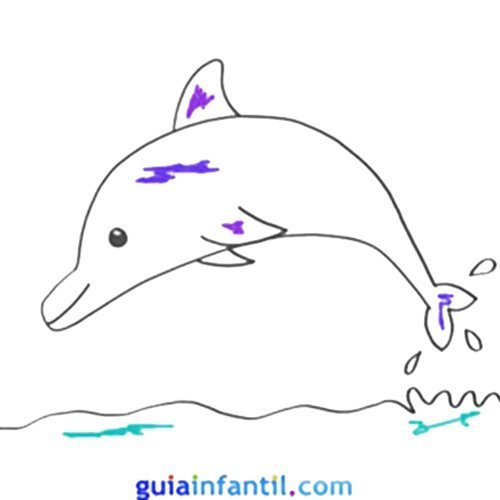 Dibujo De Un Delfin Para Ninos Animales Del Mar Para Colorear