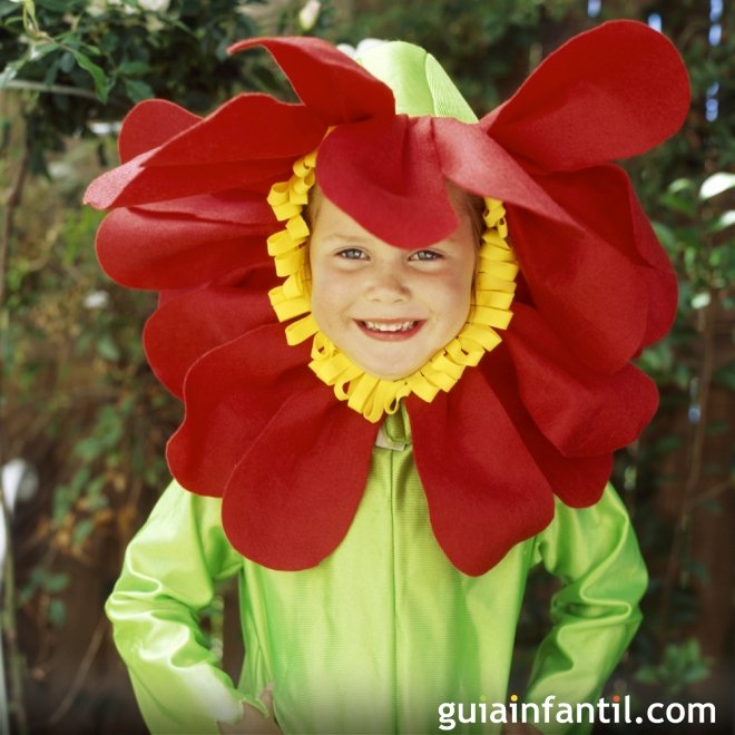 Disfraz de flor para niñas