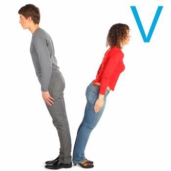 Cómo hacer la letra V con el cuerpo