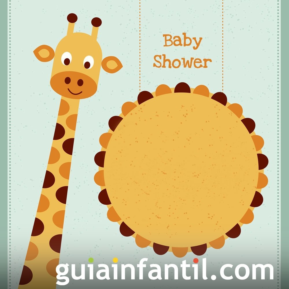 Invitación de jirafa para una Baby Shower