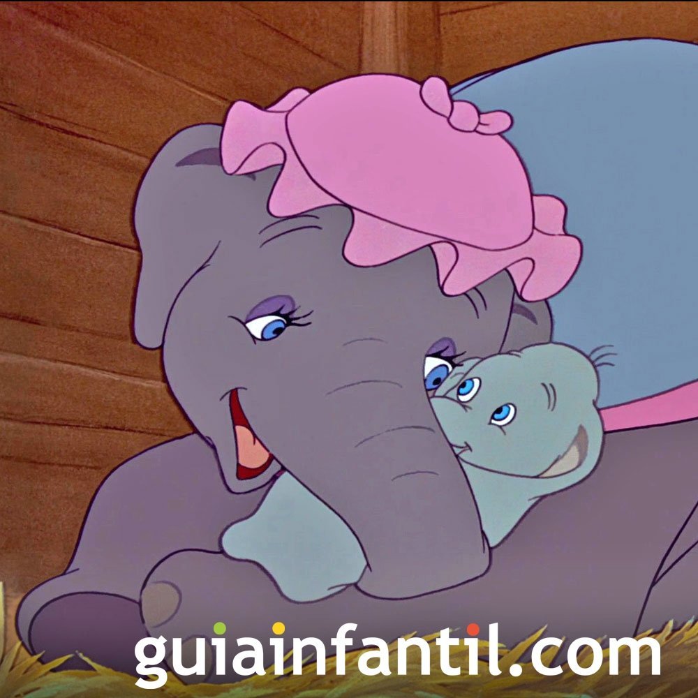 Dumbo. Mamá e hijo en el circo