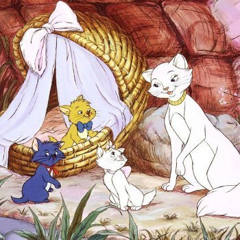 Los aristogatos. Familia de gatos en París