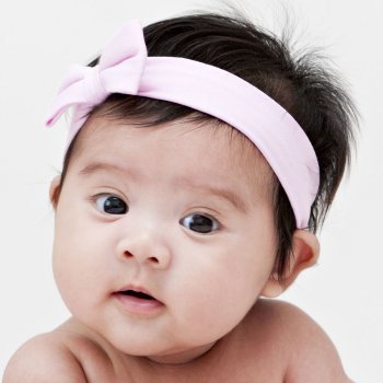 Diadema rosa sencilla con lazo