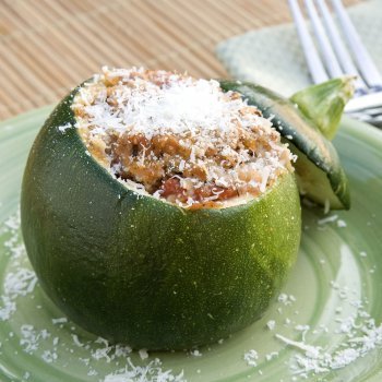 Receta de calabacines rellenos de carne y arroz