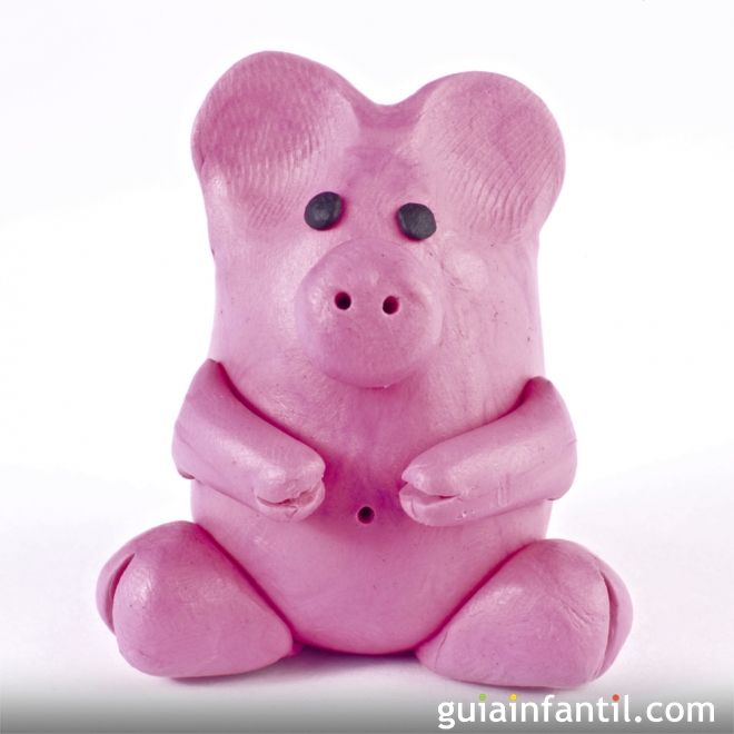 Cómo hacer un cerdo de plastilina