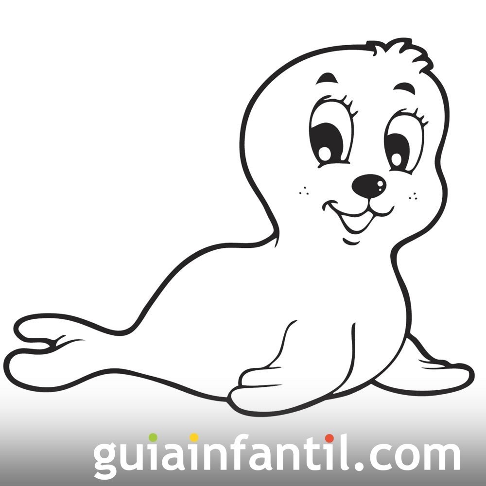 Dibujo de una foca para colorear e imprimir
