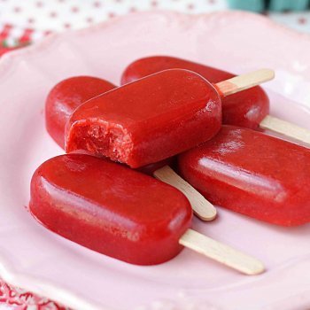 Receta de polos de fresa para niños