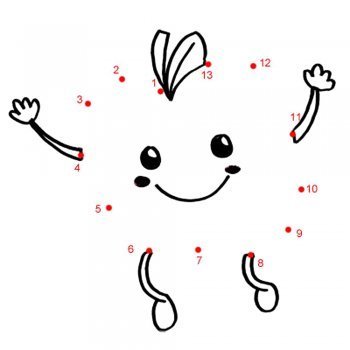 Juego para niños. Unir los puntos del dibujo