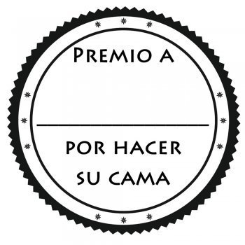 Premio por hacer la cama. Motivación para niños