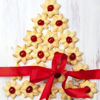 Árbol de Navidad con pastas de mantequilla