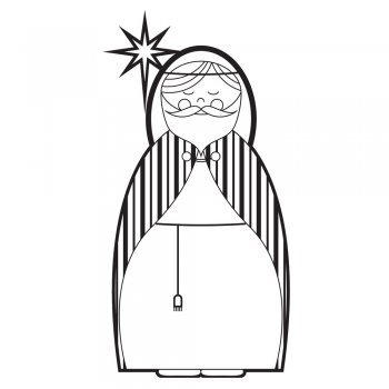 Dibujo de San José para imprimir y pintar