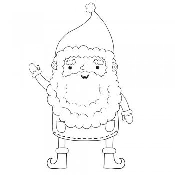 Dibujos de Navidad. Papá Noel saludando